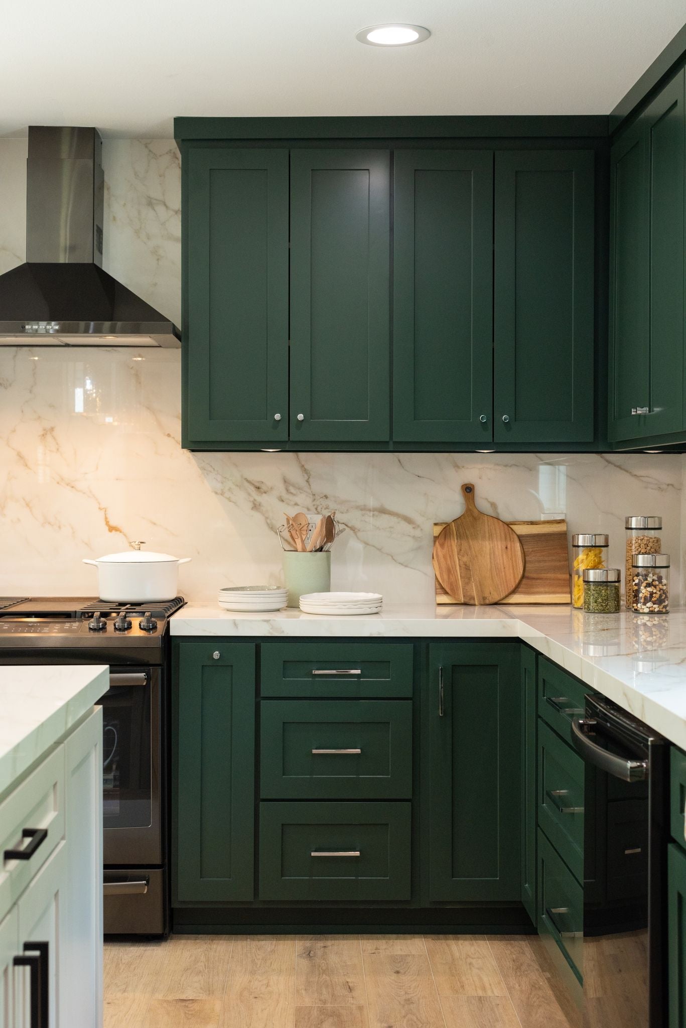 green-kitchen-cabinets
