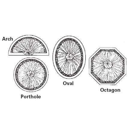 specialty window shapes including octagon, port hole, oval