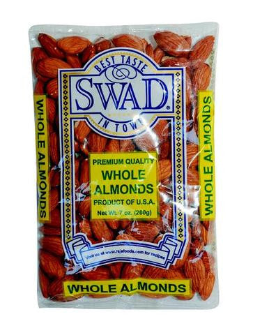 Swad Whole Almonds 7 OZ (200 Grams)