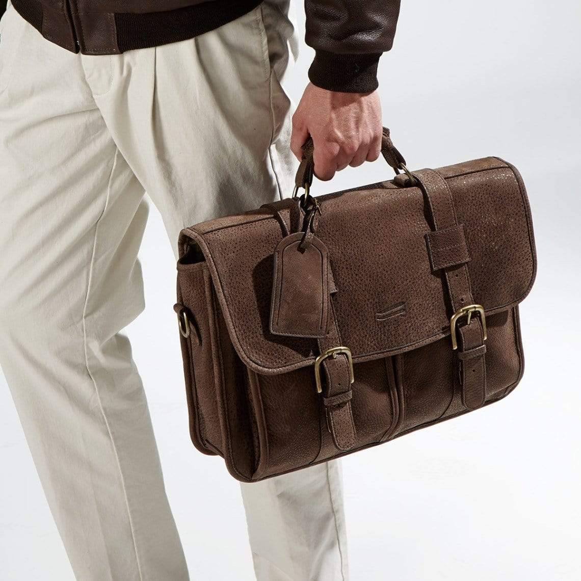 Leather flight bag classic business bag