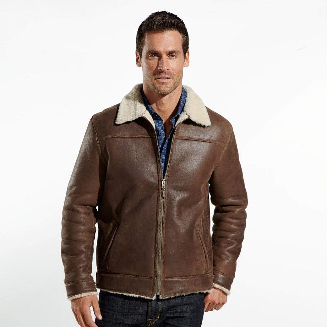 Leather flight jacket | full shearling