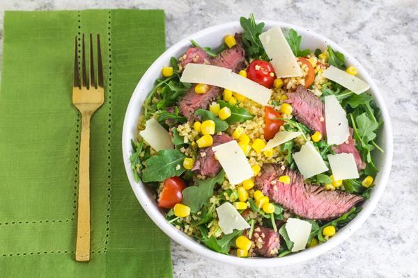 Steak and Millet Low FODMAP Grain Bowl