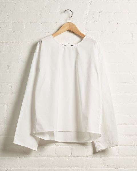 SOFIE D'HOORE BAXLEE LONG SLEEVE C-NECK TOP WHITE