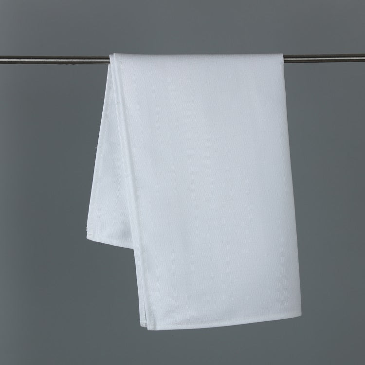 100% Polyester Linen Plain White Tea Towel Soft Blank Kitchen Towel 50 ...