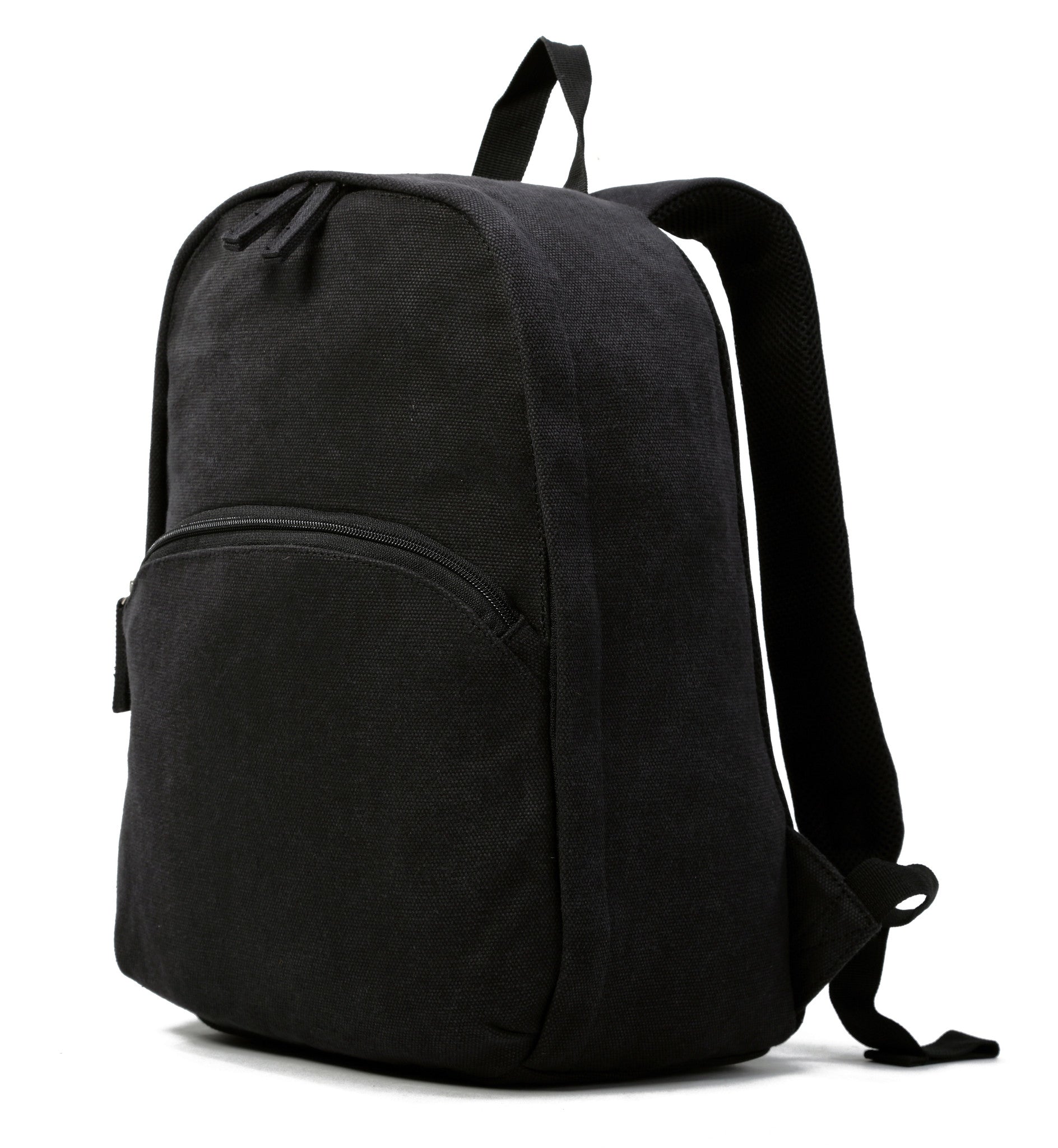 plain white canvas backpack