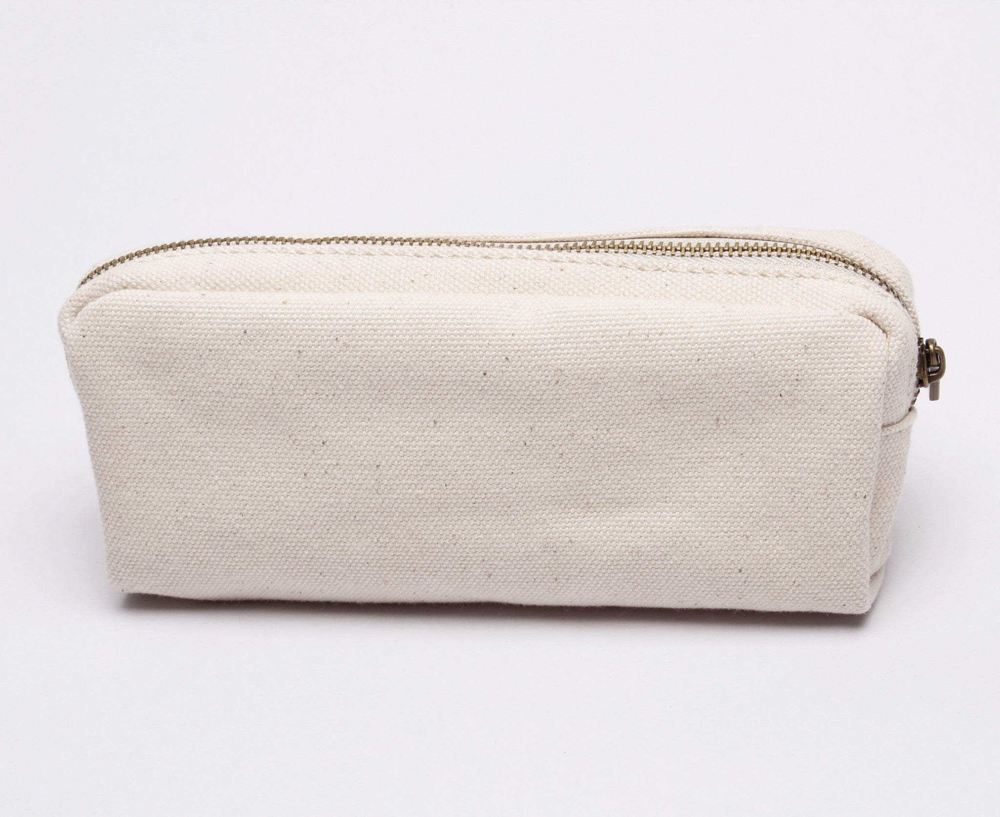 plain white pencil case