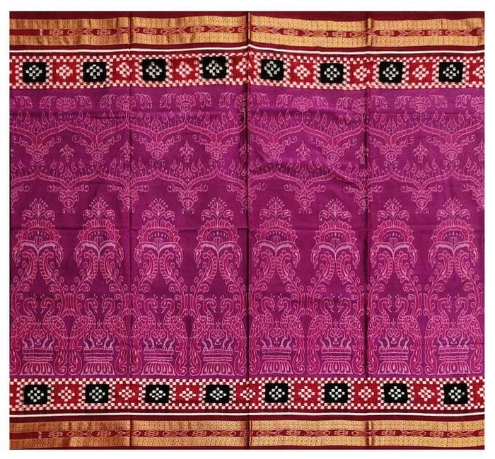Pasapalli Border Sambalpuri cotton saree with blouse piece
