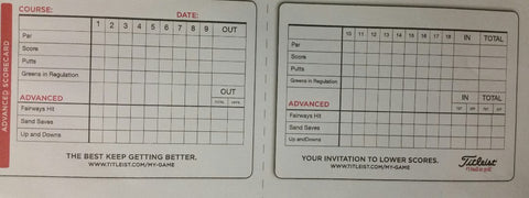 Example Golf Stats Scorecard