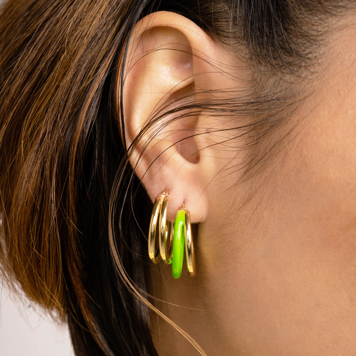 colorful hoop earrings