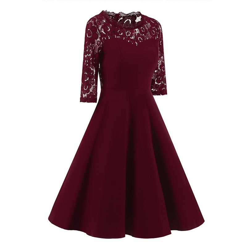 Vintage Lace Dress #Midi Dress #Red #Vintage Lace Dress – SEXY ...