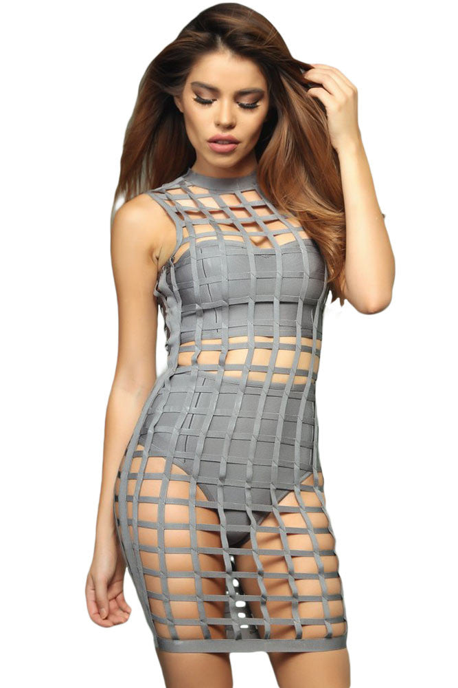 caged bandage dress