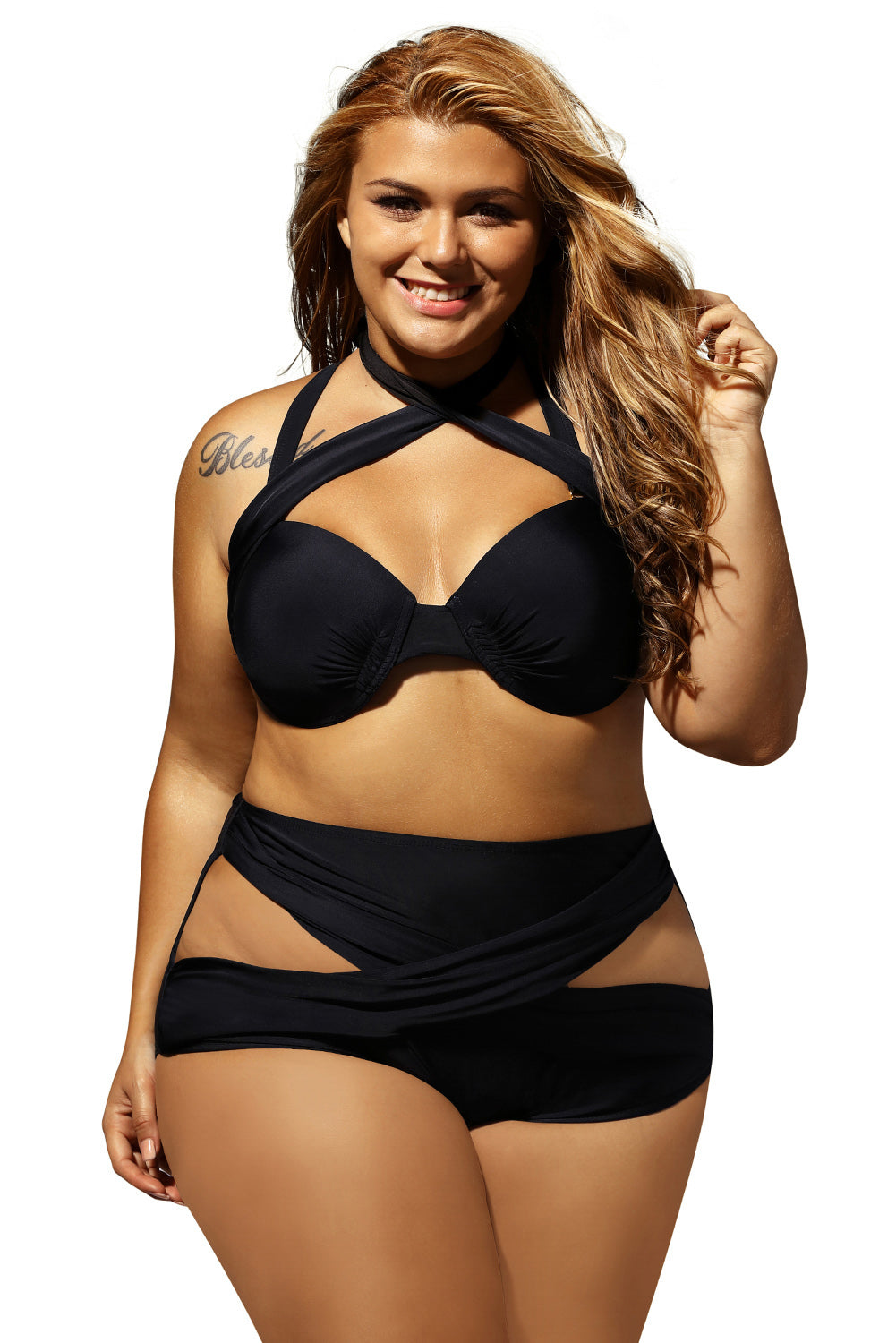 high waisted plus size bikini