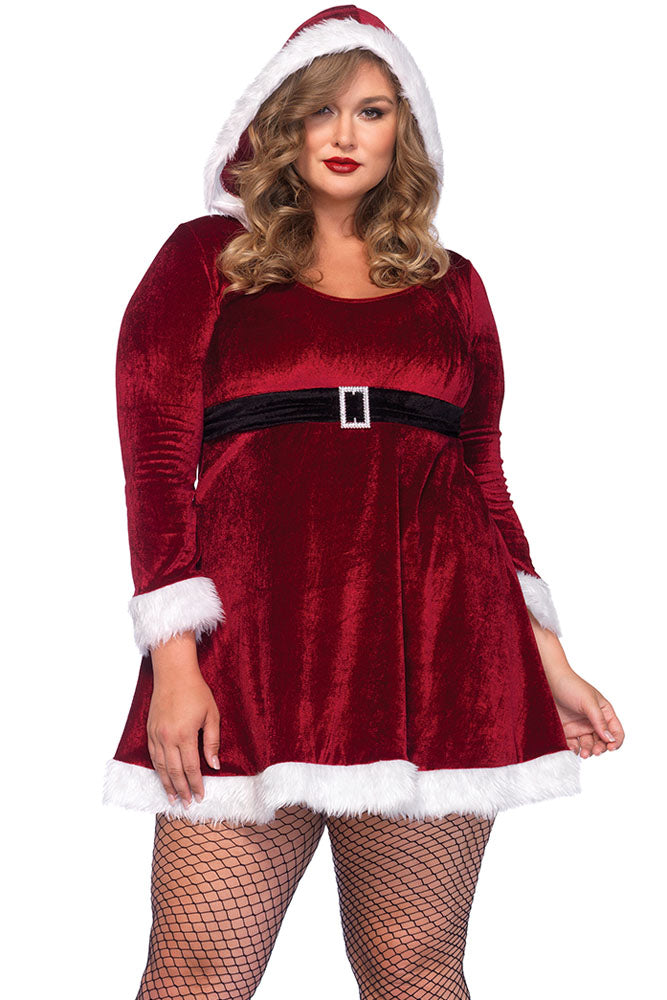 plus size red velvet christmas dress