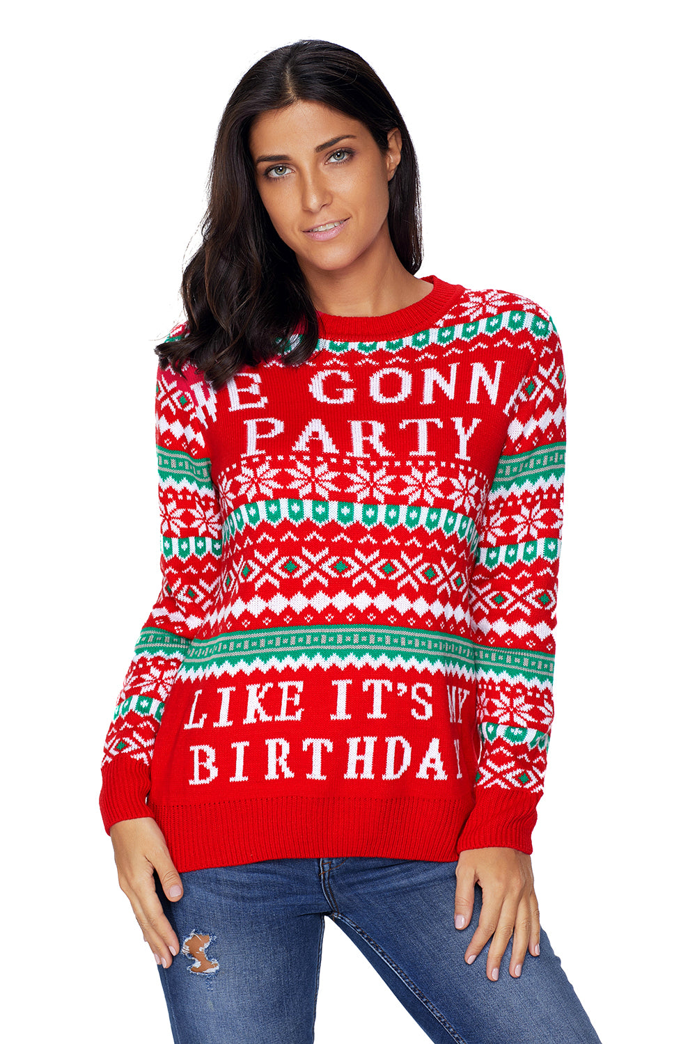Sexy Red WE GONNA PARTY Ugly Christmas Sweater – SEXY AFFORDABLE CLOTHING