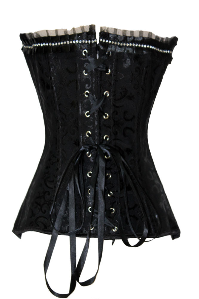 Clothing, Shoes & Accessories Rhinestone Embellishment Brocade Corset ...