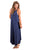 Sexy Blue Sexy Chic Sleeveless Asymmetric Trim Maxi Dress