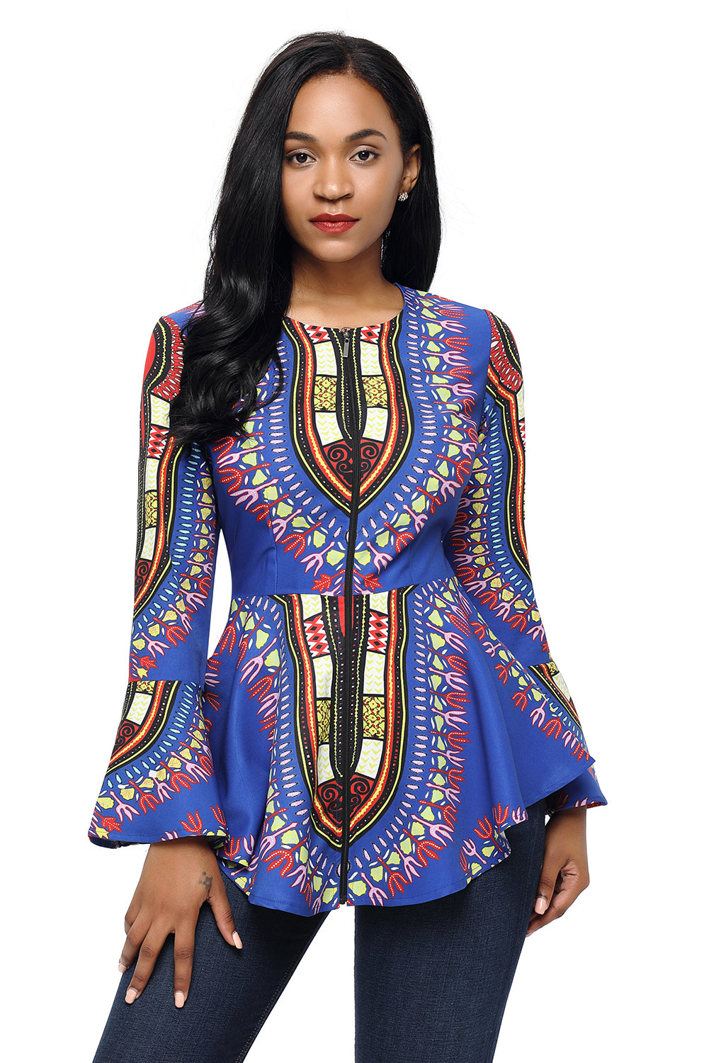 african print long tops