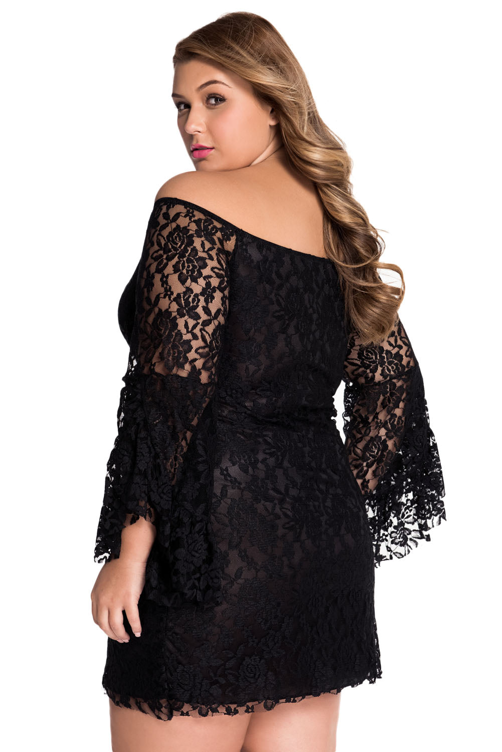 black lace dress for plus size