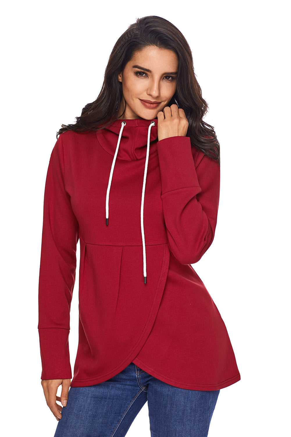 asymmetric hem hoodie