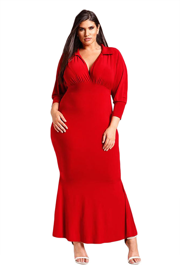 xxl red dress