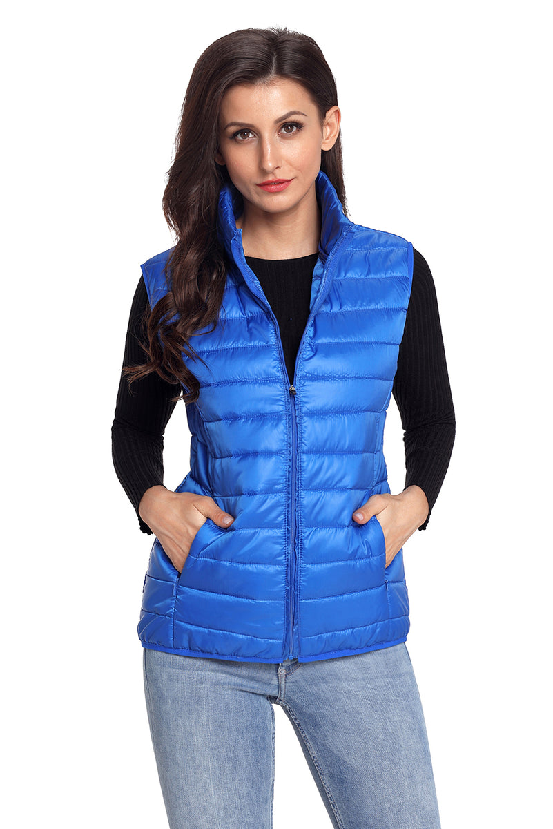 Sexy Royal Blue Quilted Cotton Down Vest – SEXY AFFORDABLE CLOTHING