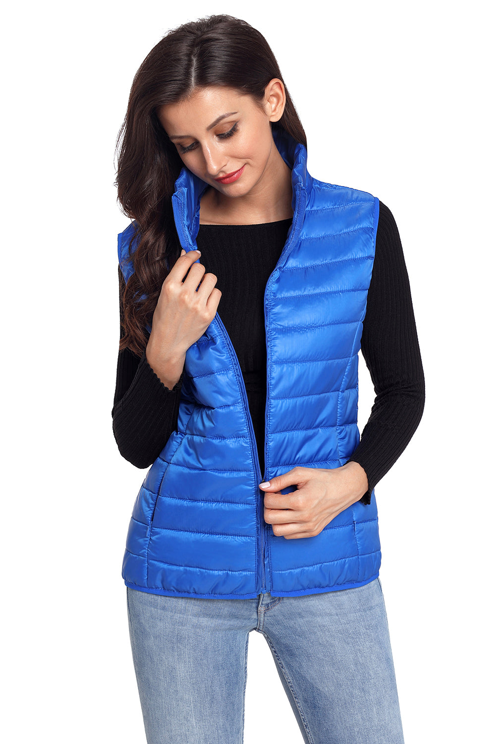 Sexy Royal Blue Quilted Cotton Down Vest – SEXY AFFORDABLE CLOTHING
