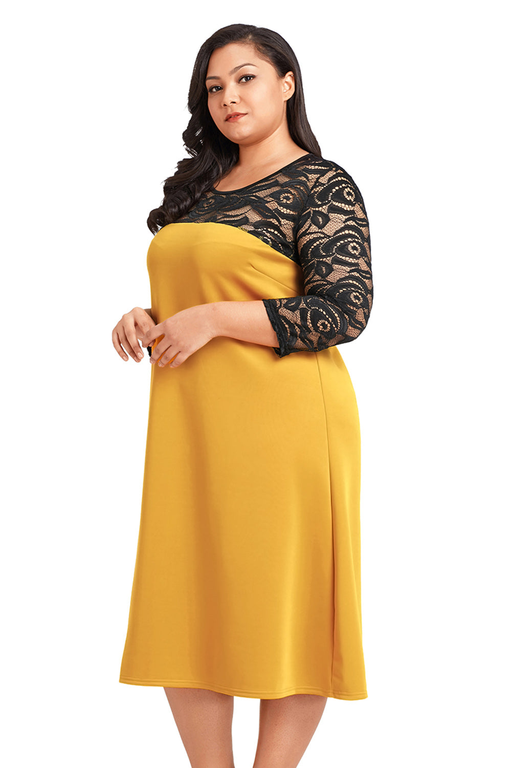 yellow plus size clothing