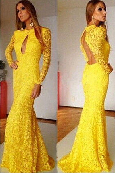 yellow floral lace dress