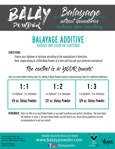 Balay Powder Mixing Directions