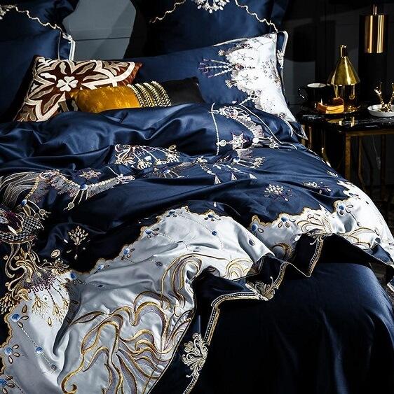 Blue Royal 1000tc Egyptian Cotton Duvet Cover Set A T Creative