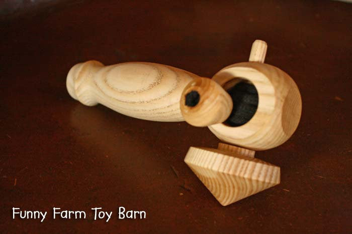 wooden spinner toy