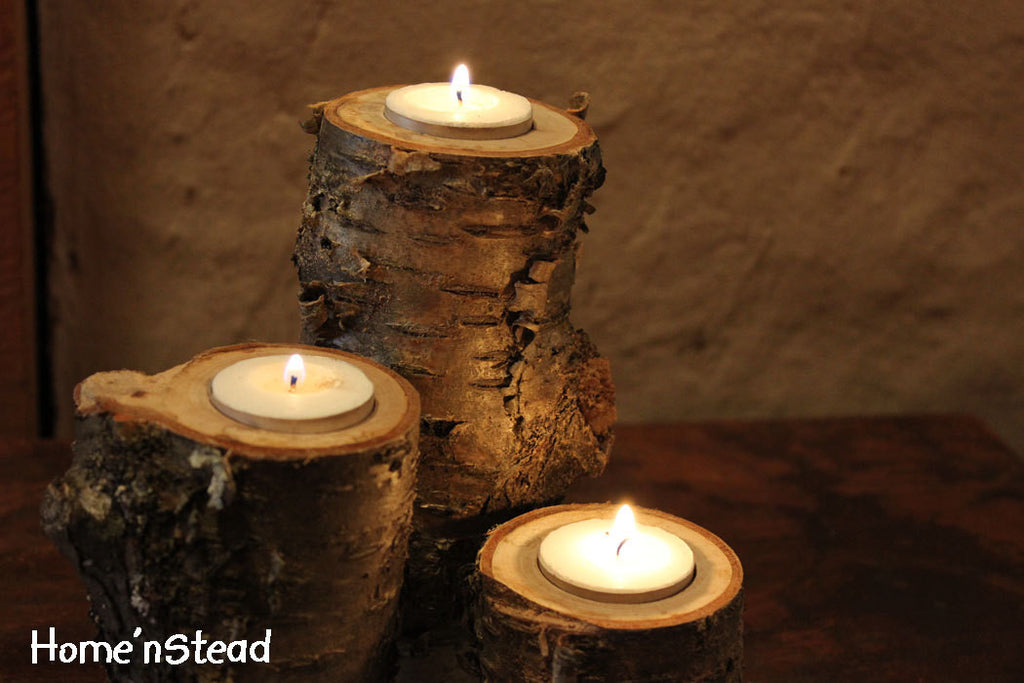 rustic wedding candles