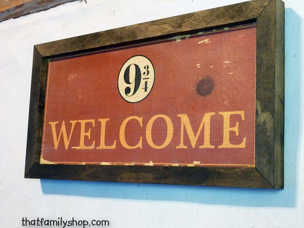 Harry Potter Inspired Welcome Plaque Sign Hogwarts Express Unique