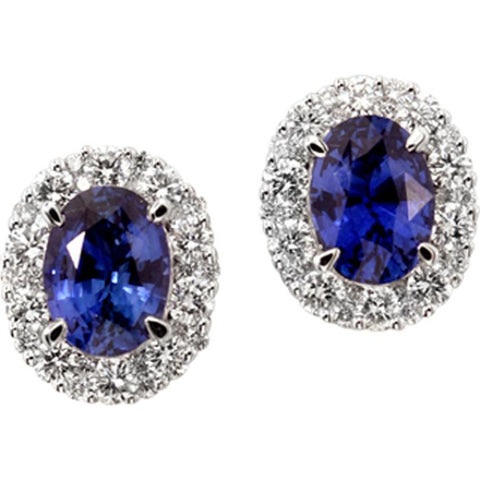 6F035701AWERDS 18KT Blue Sapphire Earring