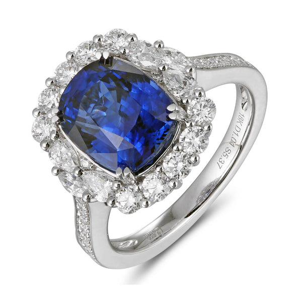 6F610623AWLRDS 18KT Blue Sapphire Ring – GR Precious Color Inc