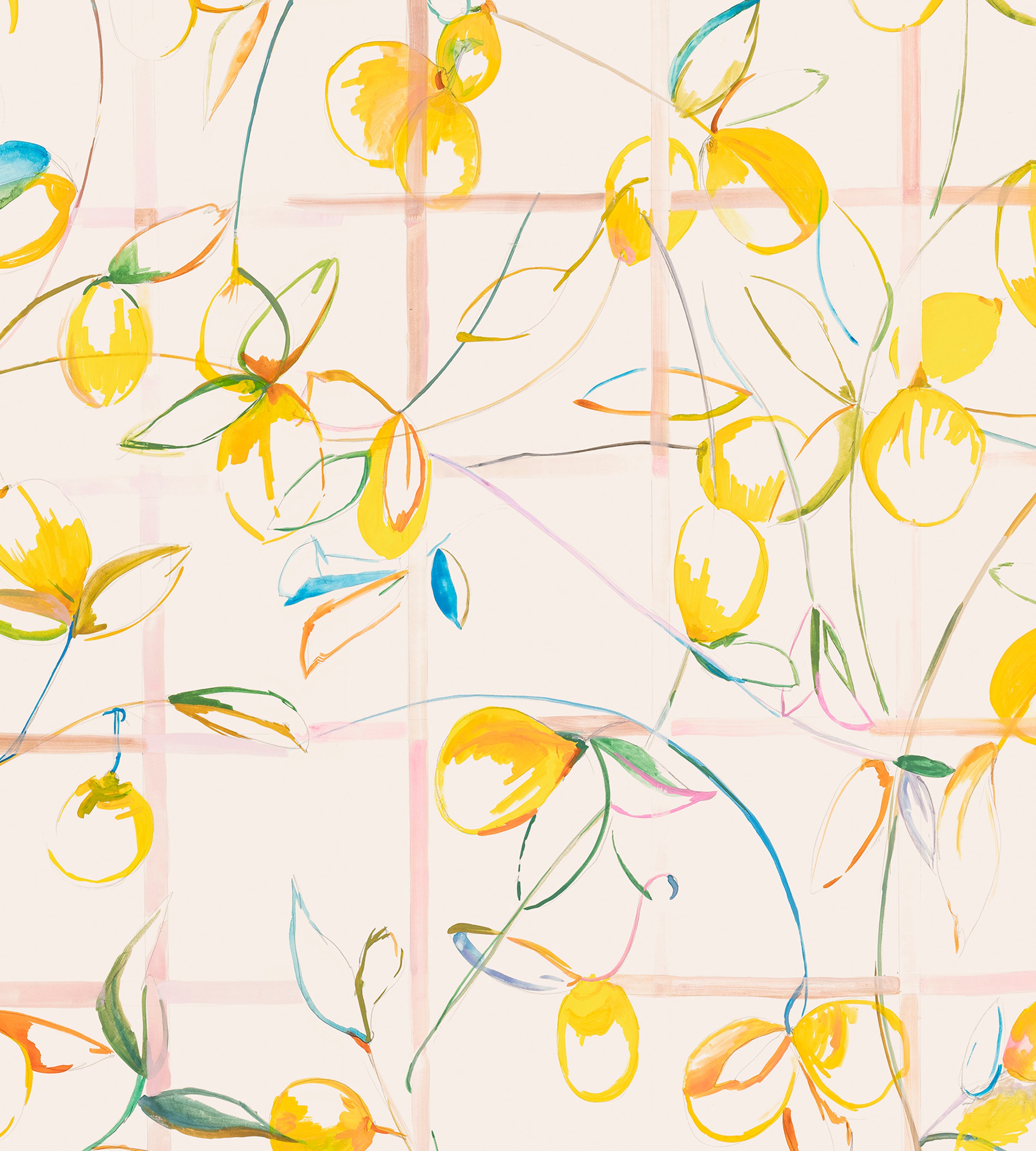 Premium Photo  Seamless botanical pattern with beautiful lemon tree  illustration wallpaper background design generative ai