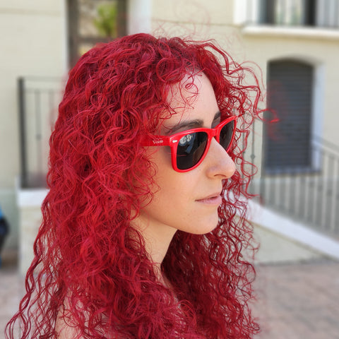 Gafas de sol wayfarer rojas