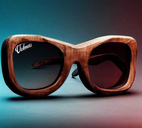 gafas de madera grandes