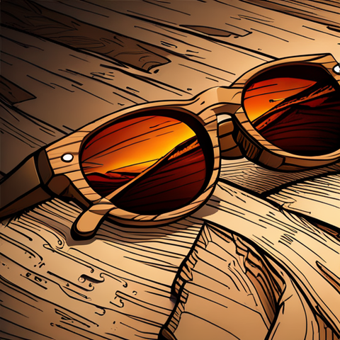 gafas de madera