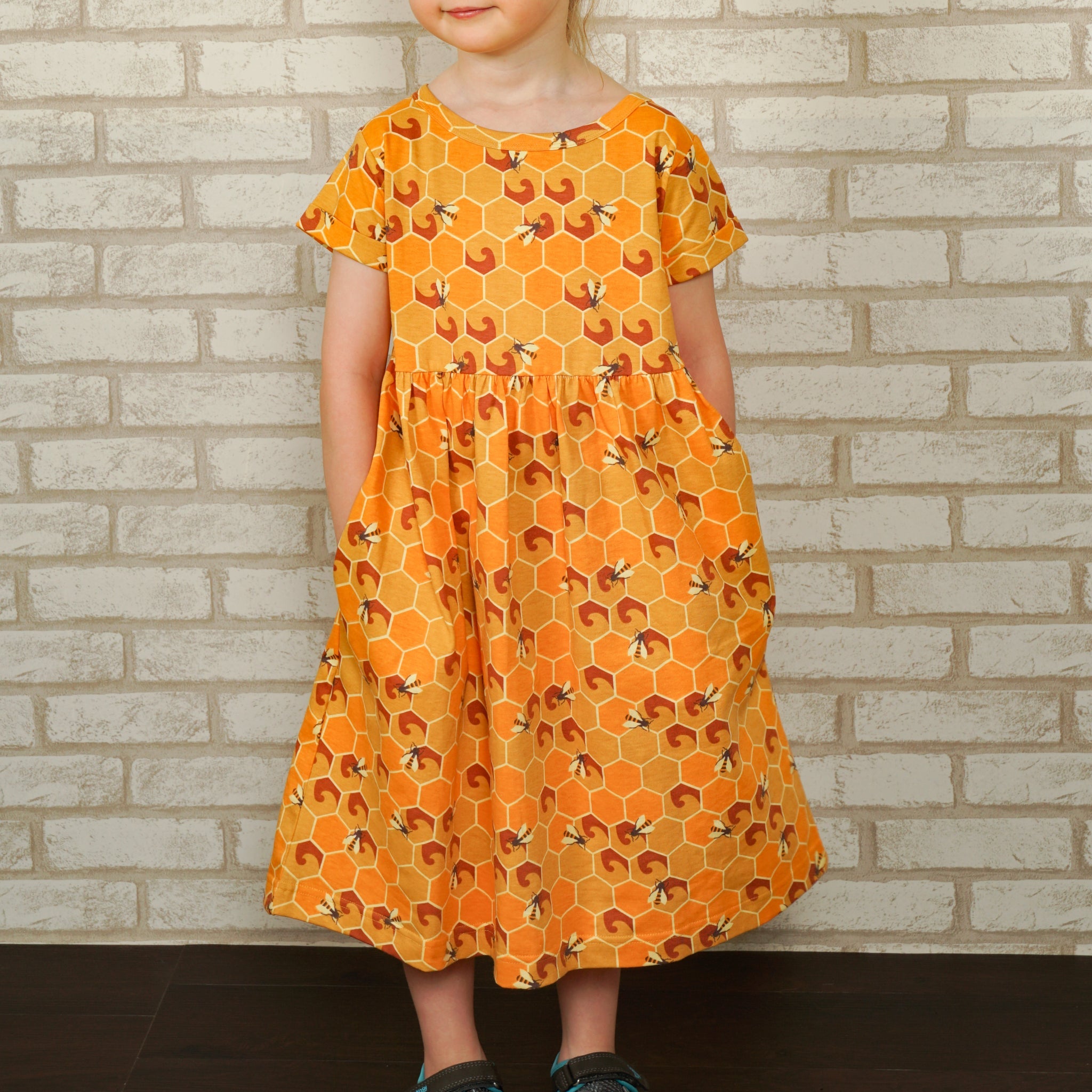 Honeycomb Bees Kids Dress Svaha USA – Svaha USA