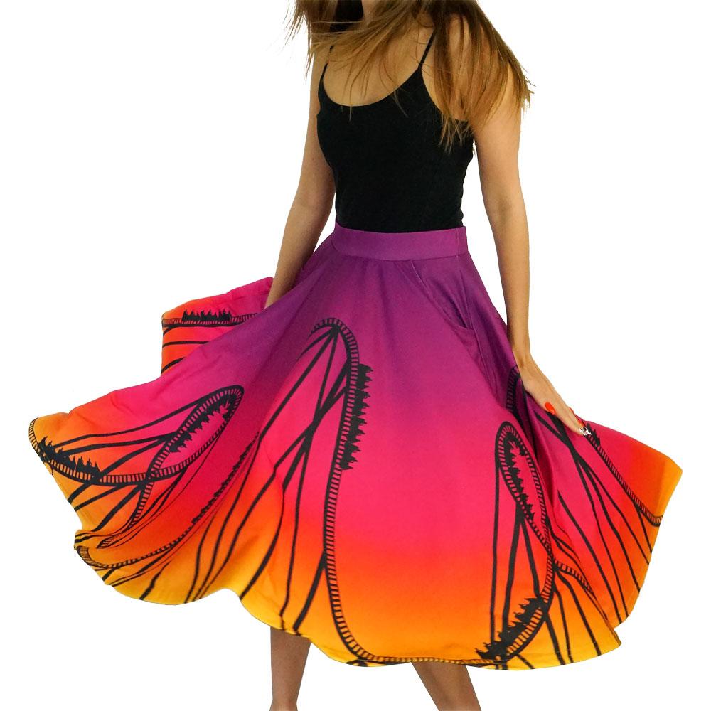 Summer's End Roller Coaster Twirl Skirt Svaha USA – Svaha Apparel