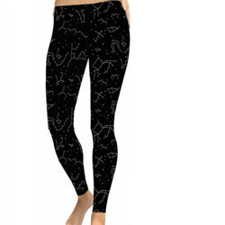 Constellations Glow-in-the-Dark Adults Cotton Leggings with