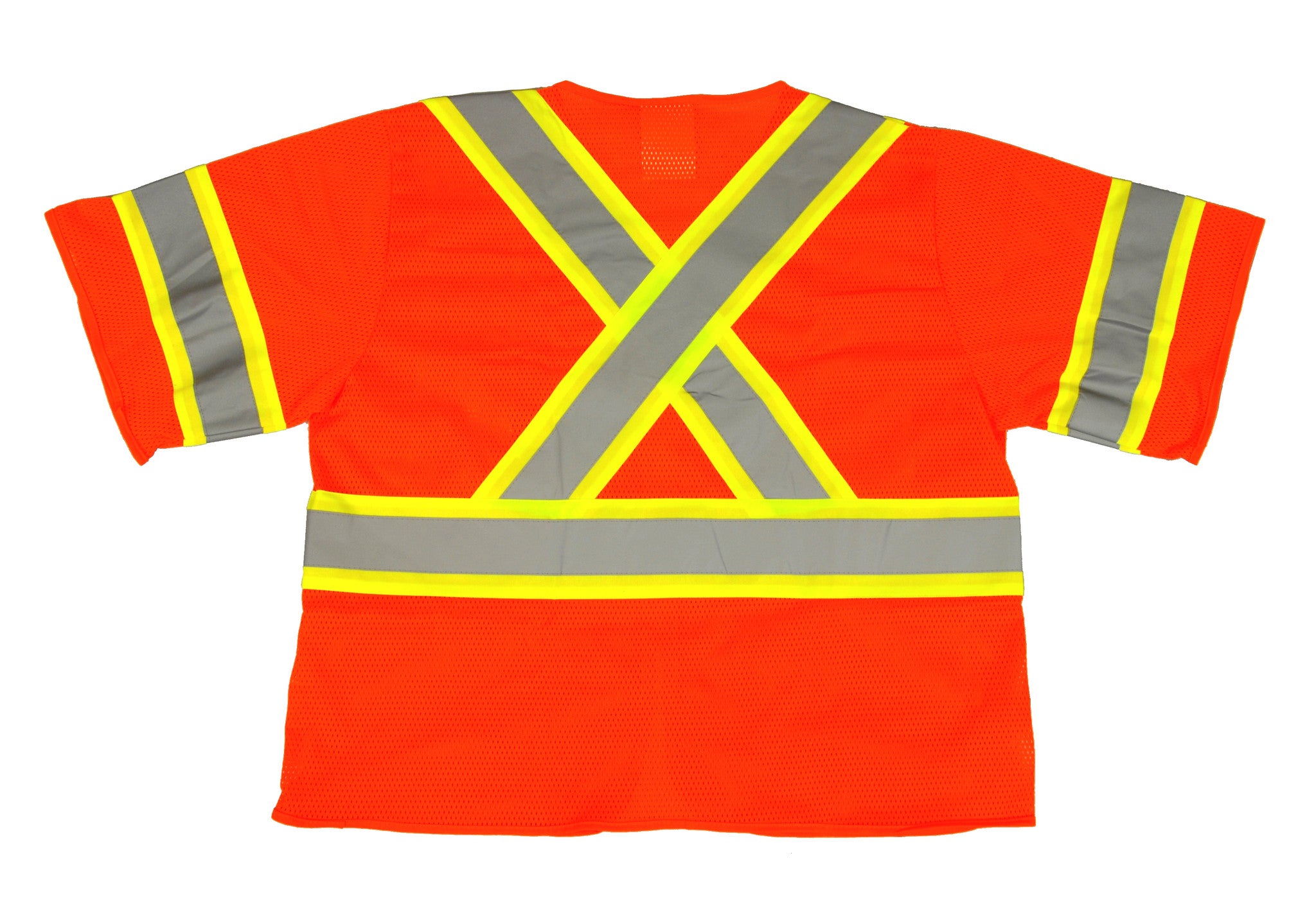 Premium High Visibility Fluorescent Safety Vest - Class 3 - with pocke ...