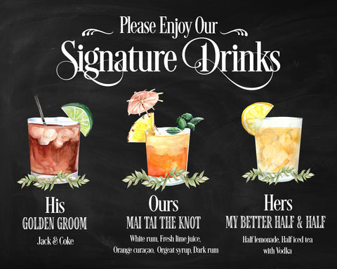 signature wedding names cute fun cocktail drink drinks creative signs his serve should why those