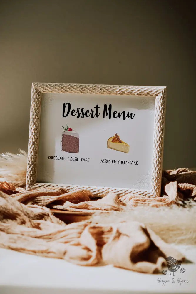 Dessert Menu Sign