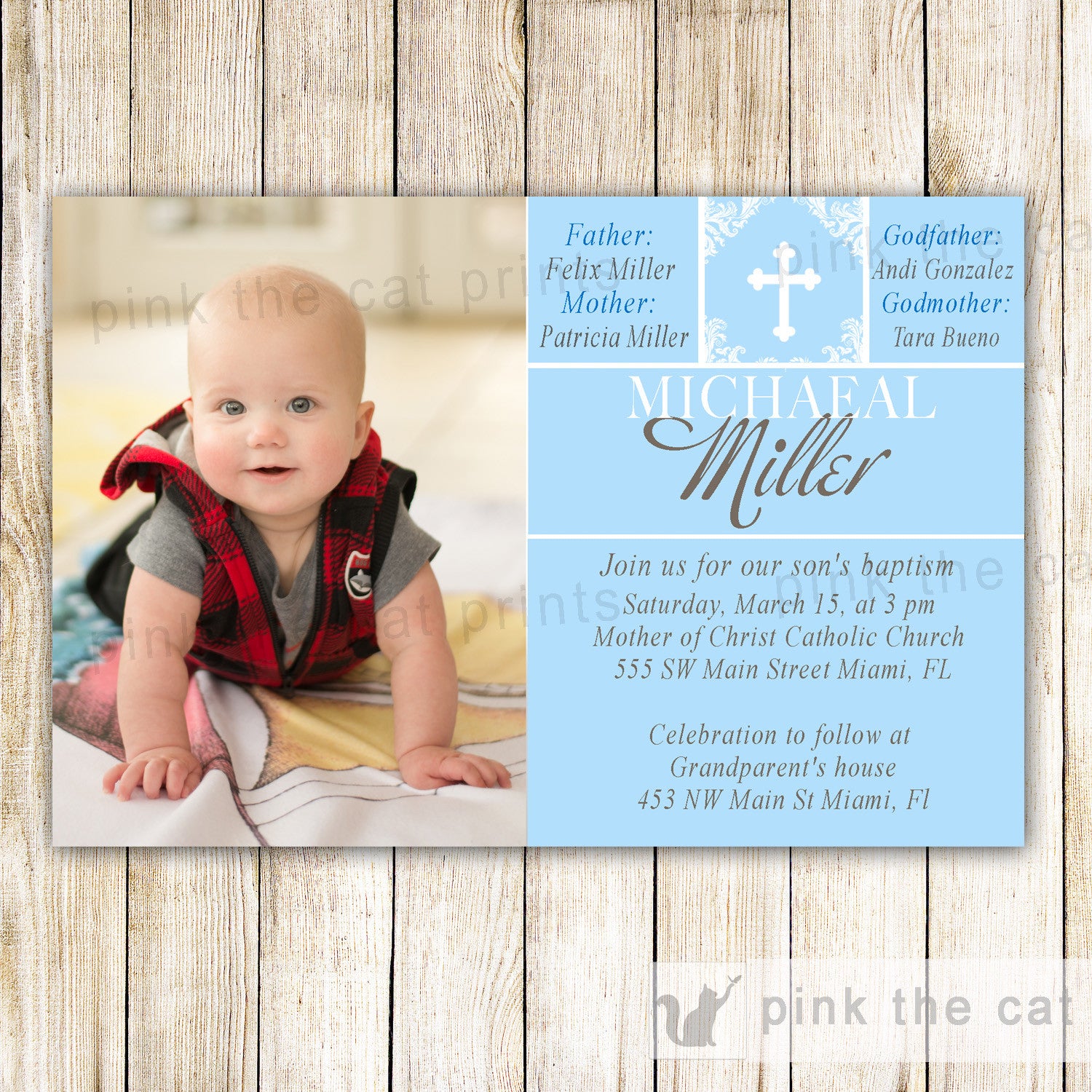 free printable catholic baptism invitations