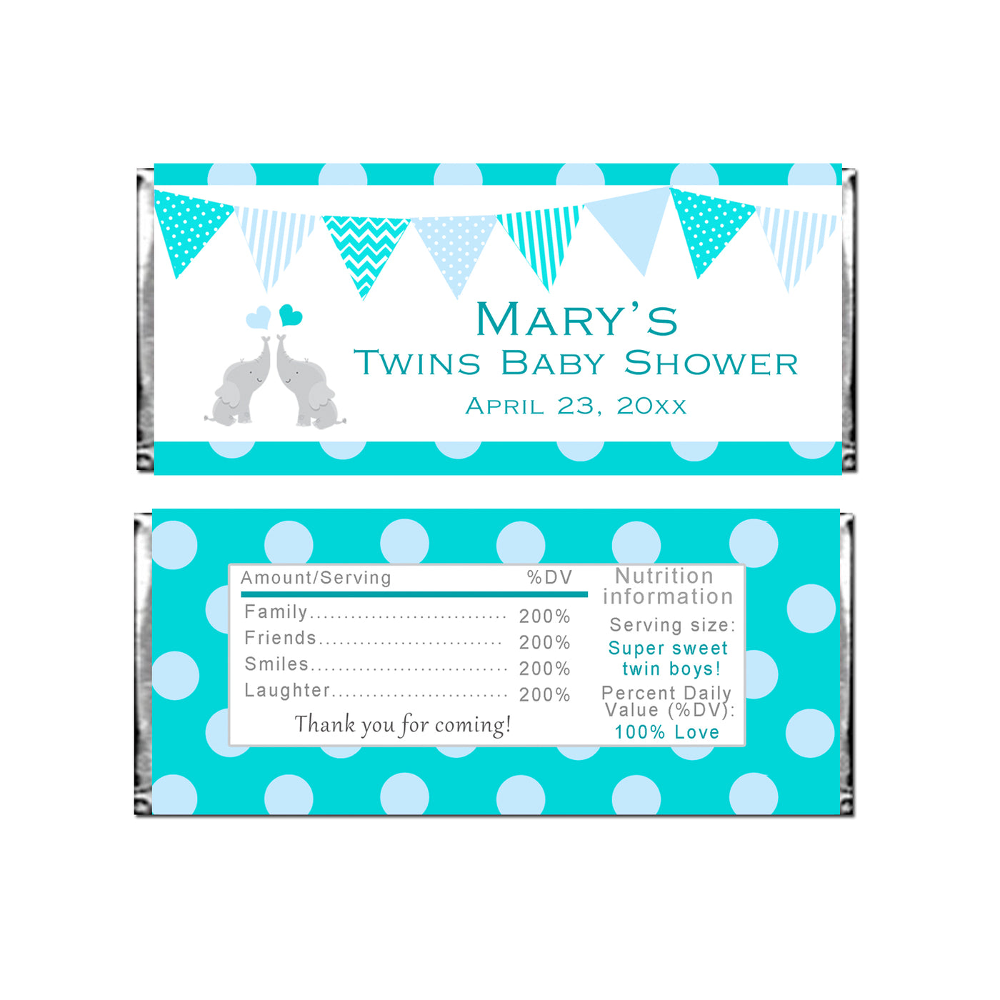 elephant-candy-bar-wrapper-baby-shower-twins-teal-printable-pink-the-cat