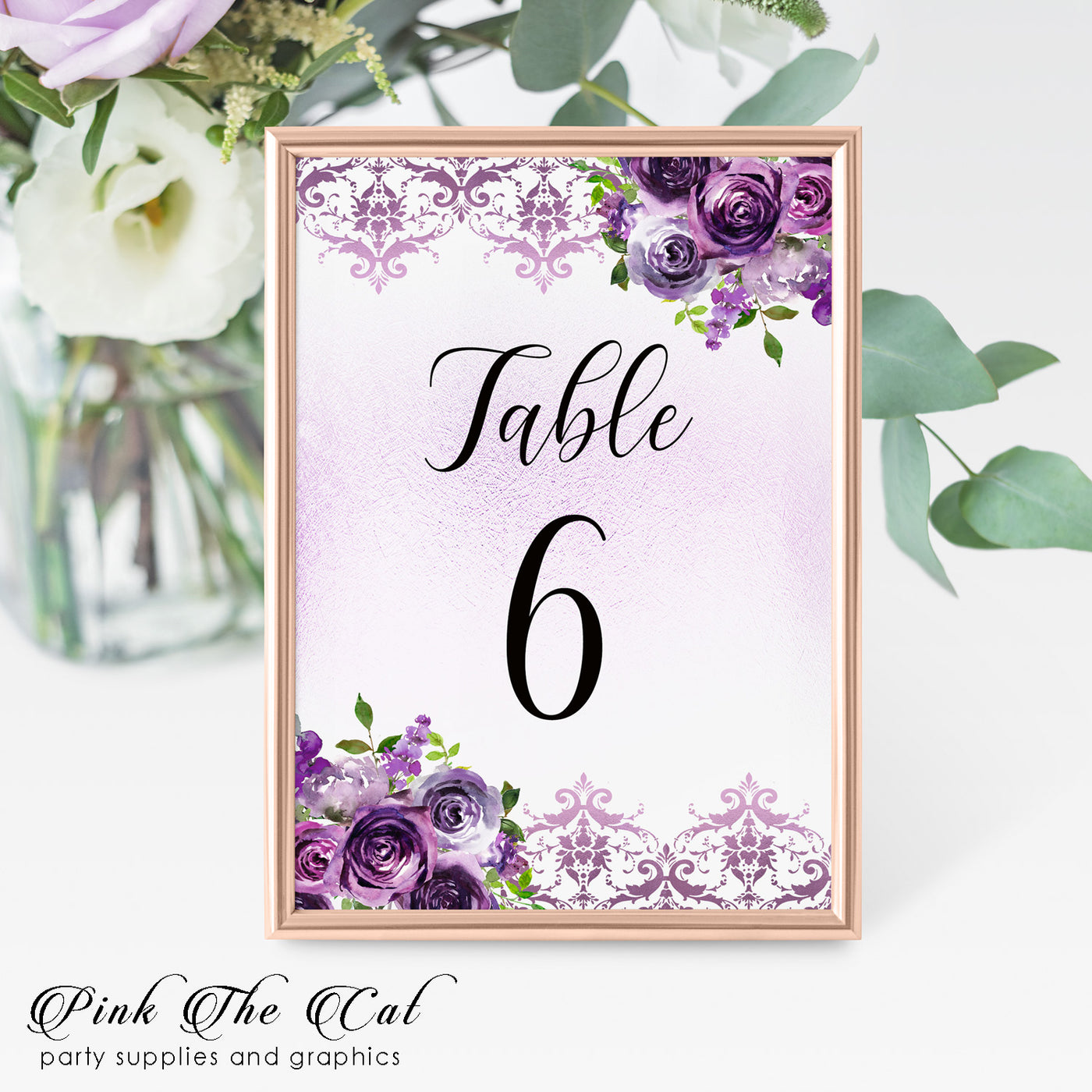 wedding table number cards