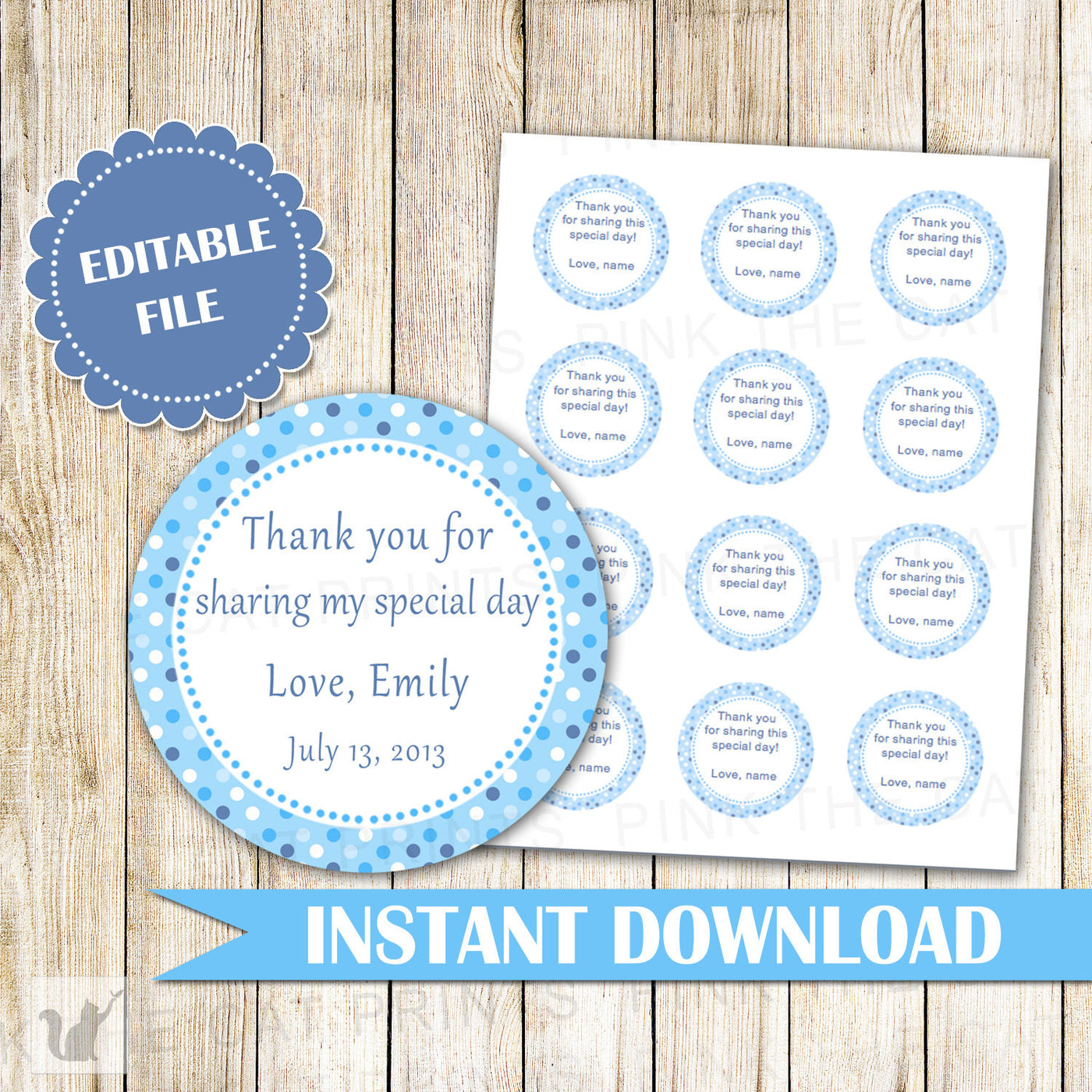 thank you tags for baby shower favors