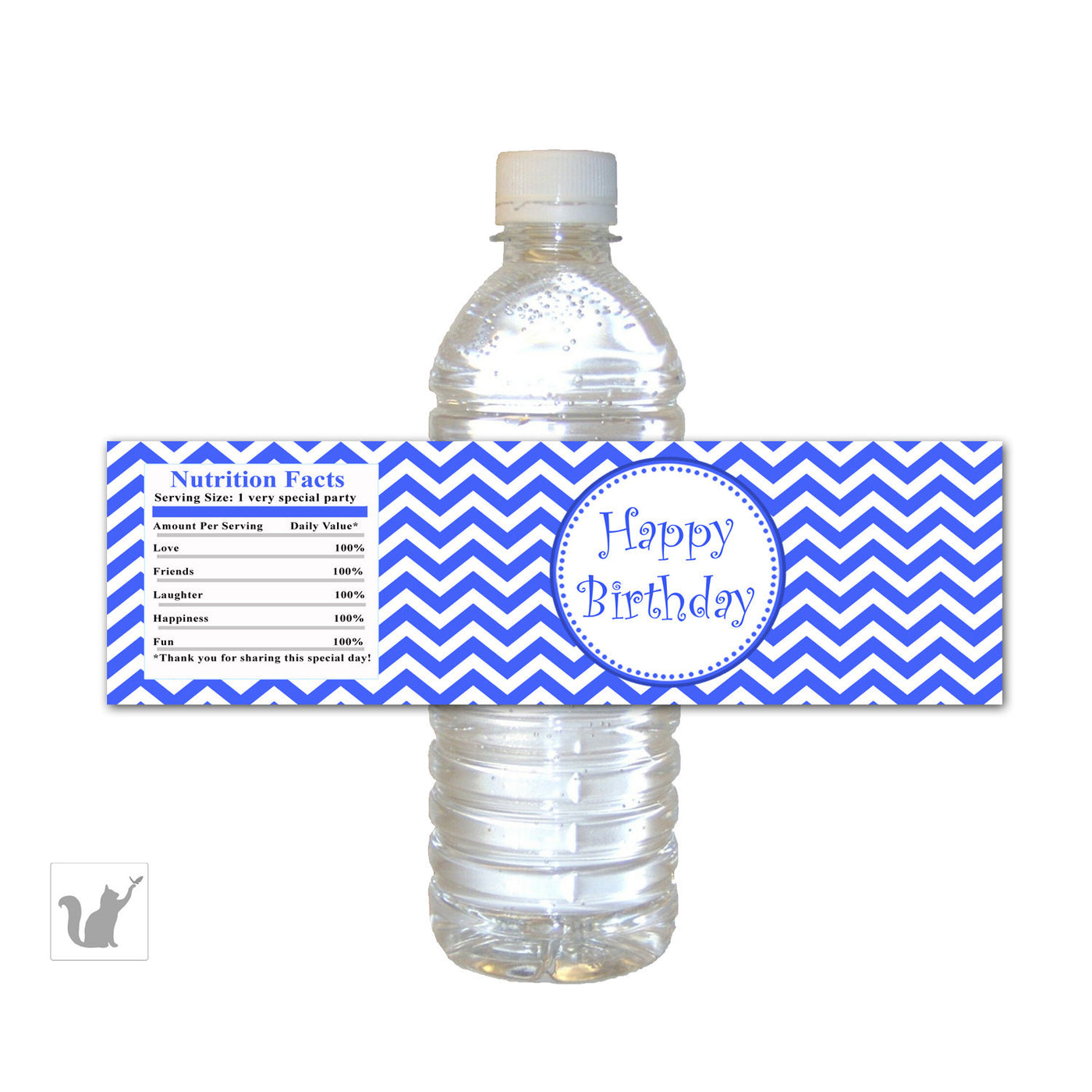 Printable Water Bottle Labels Happy Birthday Blush Pink Gold Safari Happy Birthday Water
